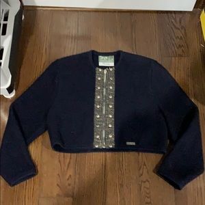 Wesenjak Tirol Navy blue wool Austrian sweater 10